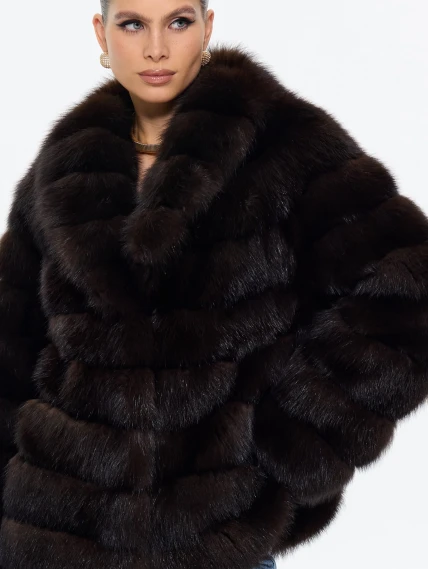 Женская шуба из меха куницы М561-630, натуральная, размер 50, артикул 64920-2