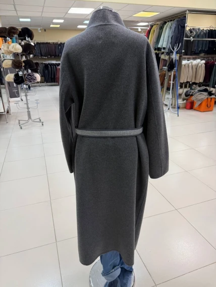 Пальто кашемировое женское темно-серое 1130-125, размер 44, артикул 92460-1