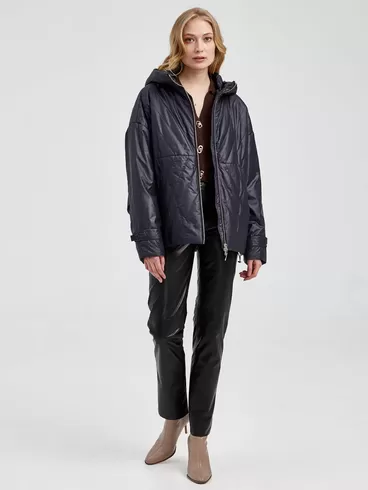 Демисезонный комплект женский: Куртка 20007 + Брюки 03, синий/черный, р. 42, арт. 111332-0