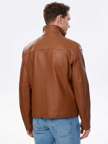 Короткая кожаная куртка премиум класса для мужчин 2010-9, виски, размер 48, артикул 29710-5