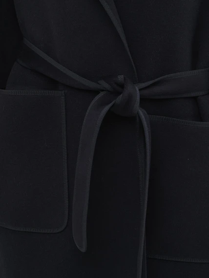 Пальто кашемировое женское 1055-125, черное, размер 46, артикул 92480-3