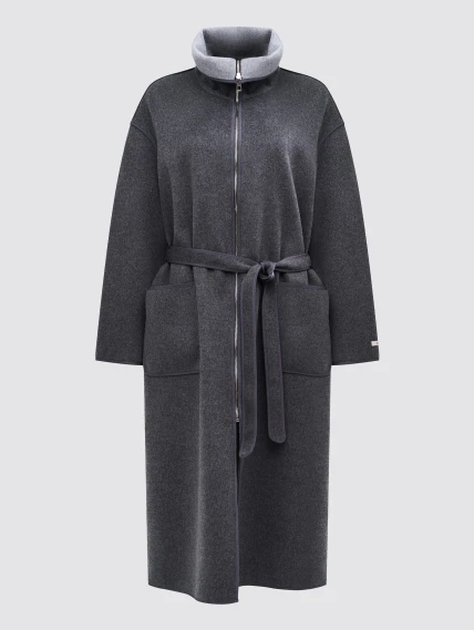 Пальто кашемировое женское темно-серое 1058-120, размер 46, артикул 92500-0