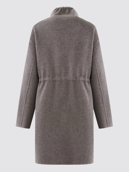 Кашемировое женское полупальто 1133-95, серо-коричневое, размер 46, артикул 92580-1