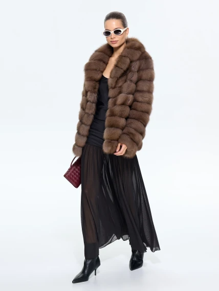 Женская шуба из меха куницы Л511-389, натуральная, размер 48, артикул 64890-5