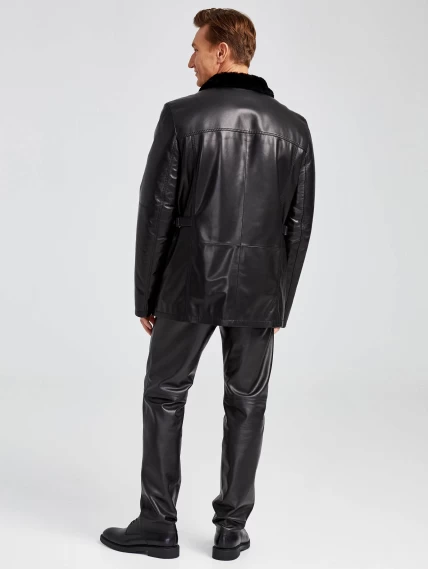 Демисезонный комплект мужской: Куртка утепленная 537мех + Брюки 01, черный, размер 48, артикул 140430-2