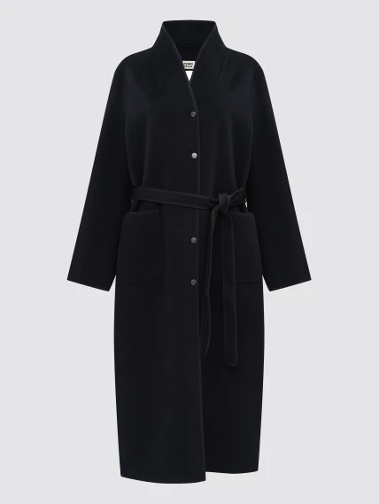Пальто кашемировое женское премиум класса 1030-125, черное, размер 46, артикул 92770-0