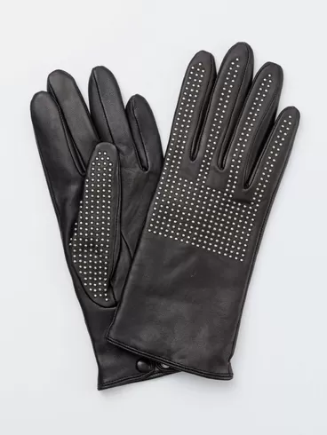 Перчатки кожаные женские IS01431, черные, p. 7, арт. 20280-0