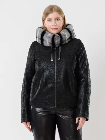 Демисезонный комплект женский: Куртка утепленная 308ш + Брюки 03, черный, р. 46, арт. 111168-5