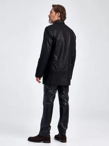Кожаный пиджак мужской 21/1, черный DS, p. 48, арт. 29041-2