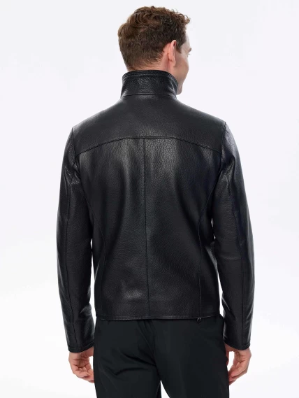 Короткая кожаная куртка премиум класса для мужчин 2010-9, черная, размер 48, артикул 29700-5