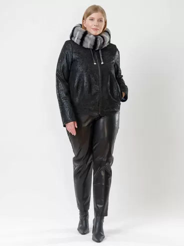Демисезонный комплект женский: Куртка утепленная 308ш + Брюки 03, черный, р. 46, арт. 111168-0