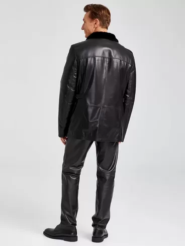 Куртка мужская утепленная 537мех + Брюки мужские 01, черный/черный, артикул 140430-2