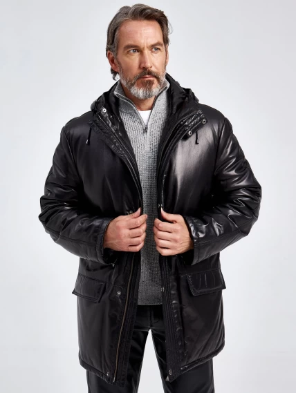 Демисезонный комплект мужской: Куртка утепленная 512 + Брюки 01, черный, р. 56, арт. 140570-5
