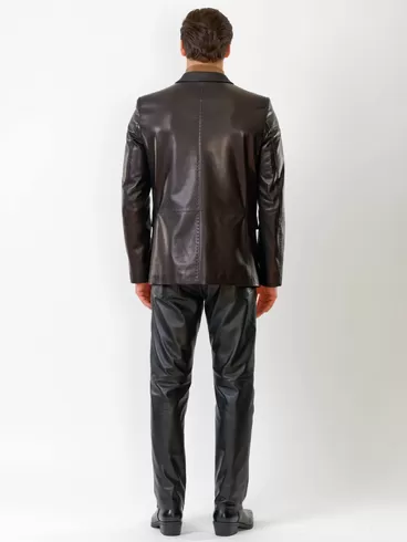 Кожаный пиджак мужской 543, черный, р. 50, арт. 27330-4