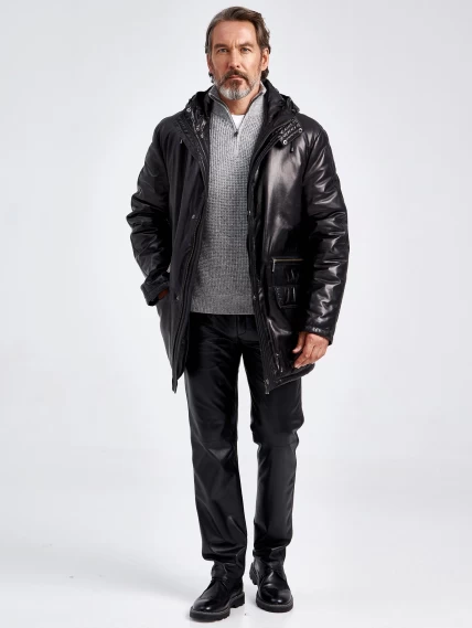 Демисезонный комплект мужской: Куртка утепленная 512 + Брюки 01, черный, р. 56, арт. 140570-0