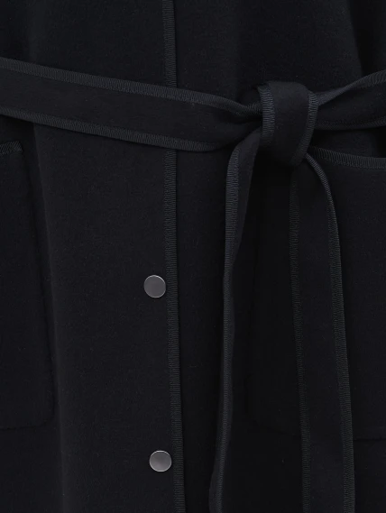 Пальто кашемировое женское премиум класса 1030-125, черное, размер 46, артикул 92770-2