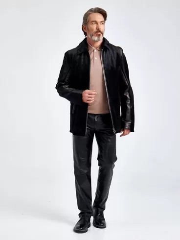 Меховая куртка из меха канадской нерпы мужская Davis, черная, p. 48, арт. 40780-2