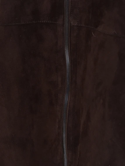 Коричневая женская замшевая куртка премиум класса 3110з, размер 50, артикул 92250-2