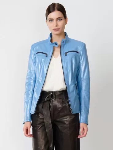 Куртка женская 301, голубой перламутр, артикул 90790-0