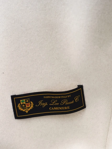 Полупальто кашемировое женское с капюшоном бежевое 1132-70, размер 48, артикул 92530-2