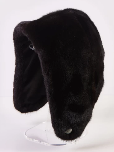 Головной убор из меха норки женский М-254, черный, размер 58, артикул 51510-0