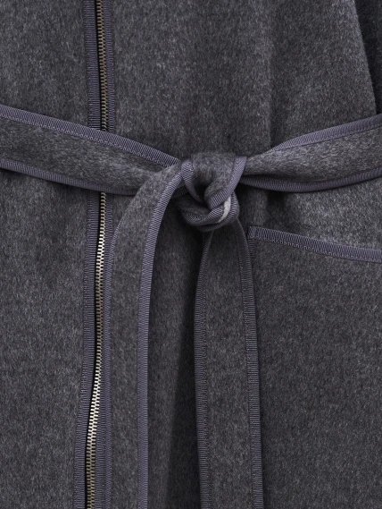 Пальто кашемировое женское темно-серое 1058-120, размер 46, артикул 92500-3