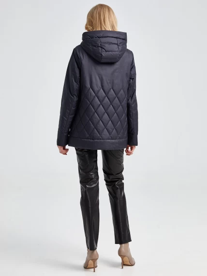 Демисезонный комплект женский: Куртка 20038 + Брюки 03, cиний/черный, размер 42, артикул 111311-4