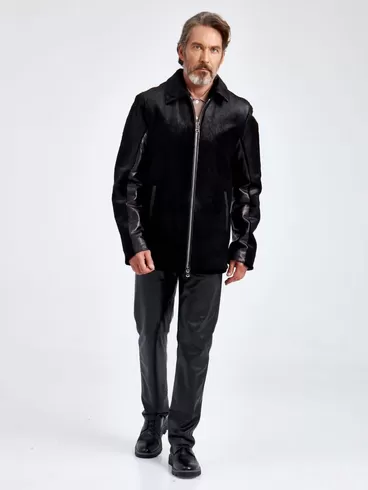 Меховая куртка из меха канадской нерпы мужская Davis, черная, p. 48, арт. 40780-5