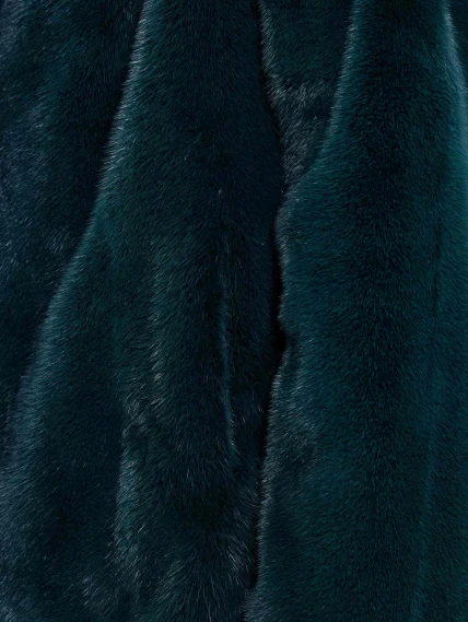 Короткая женская норковая куртка Жанет-2, зеленая, размер 44, артикул 65660-2