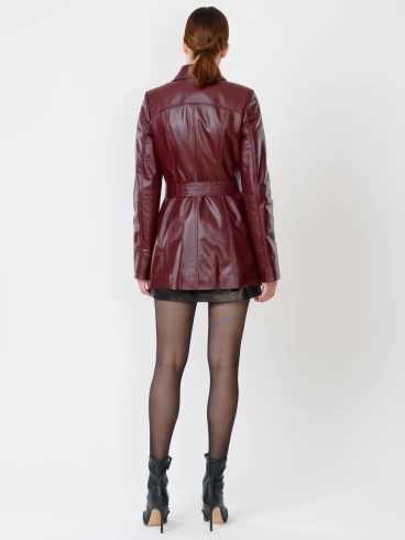 Демисезонный комплект женский: Плащ утепленный 309ш + Мини-юбка 03, бордовый/черный, размер 44, артикул 111184-2