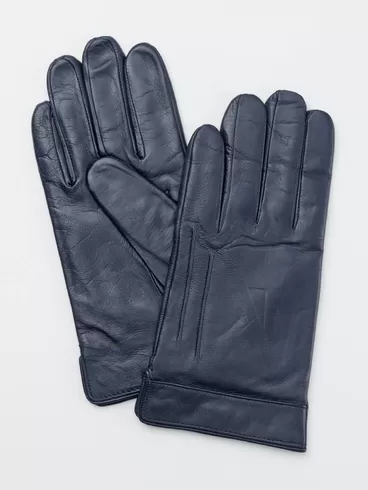 Перчатки кожаные мужские IS983, синие, p. 9, арт. 160060-0