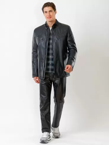 Куртка мужская утепленная 537ш + Брюки мужские 01, черный/черный, артикул 140130-0