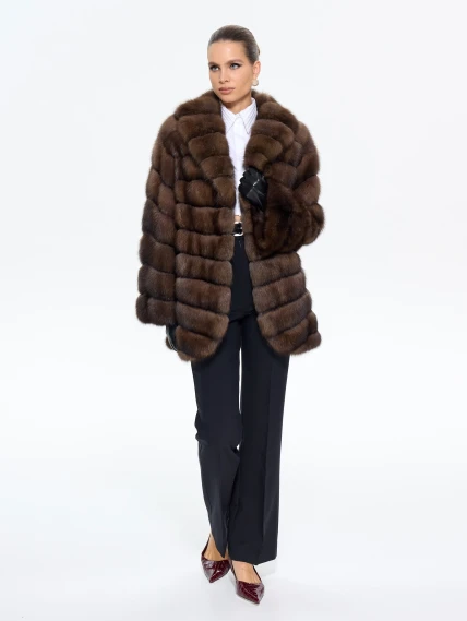 Женская шуба из меха соболя Л611-289, натуральная, размер 46, артикул 64870-7