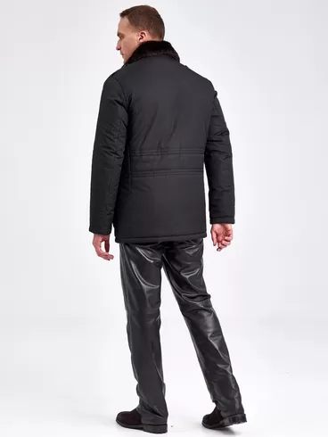 Текстильная куртка зимняя мужская Samuele, с воротником меха норки, черная, р. 48, арт. 40910-2
