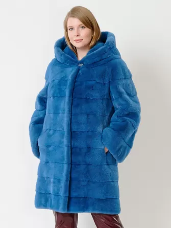 Зимний комплект женский: Пальто из меха норки 245к + Брюки 02-1