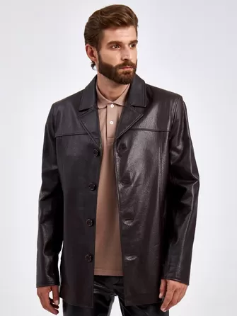 Кожаный пиджак мужской 2010-8-0