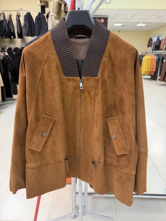 Женская замшевая куртка оверсайз премиум класса 3115з-0