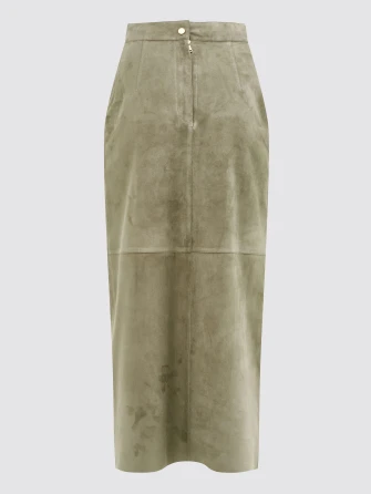 Замшевая длинная юбка премиум класса 20з-1