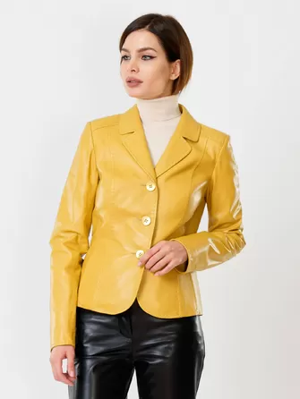 Кожаный женский пиджак 316рс-1