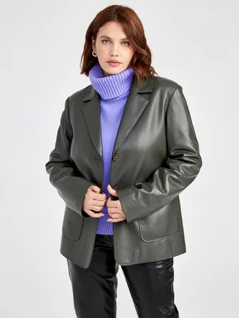 Кожаный пиджак женский 3016-1