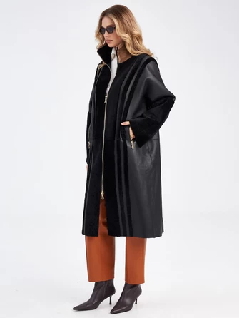 Женское пальто на молнии с норковым воротником премиум класса 2040-0