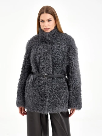 Короткая женская дубленка из тиградо 2072-1