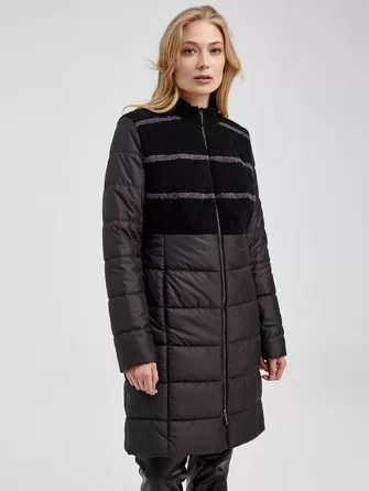 Демисезонный комплект: Пальто женское комбинированное 805 + Брюки женские 03-1