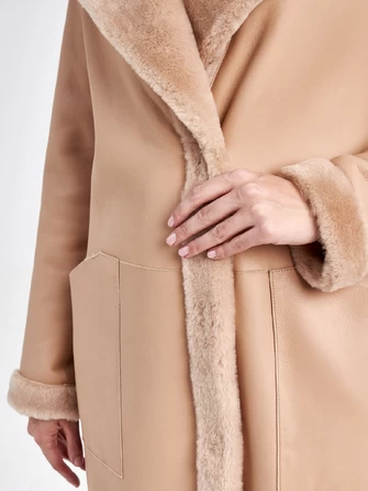 Классическое женское пальто из натуральной овчины премиум класса 2006-1