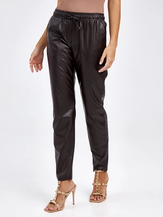 Женские кожаные брюки из экокожи 4616633-1
