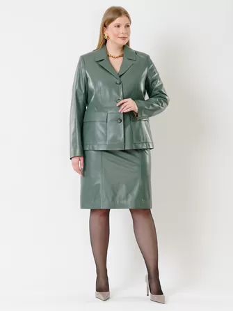 Кожаный костюм женский: Пиджак 3007 + Юбка-карандаш 02рс-0
