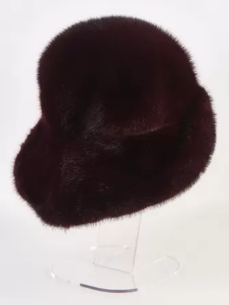 Головной убор (шляпа) из меха норки женский Шармель-1