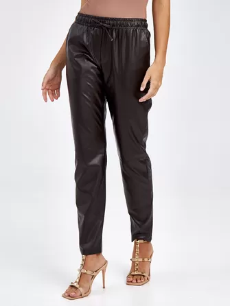 Кожаные брюки женские 4616633-1