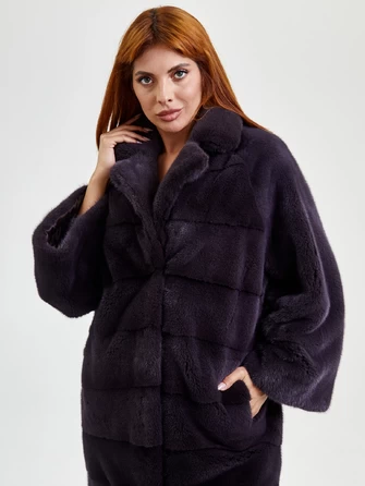Зимний комплект женский: Пальто из меха норки 18А182(ав) + Брюки 03-1