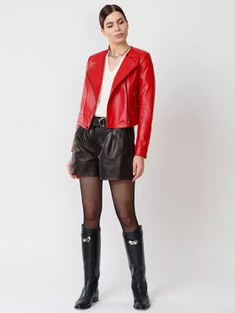 Кожаный комплект женский: Куртка 389 + Шорты 01-0